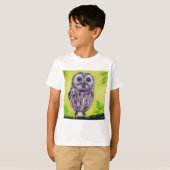 かわいいフクロウ Tシャツ (正面フル)