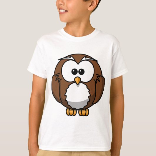 かわいいフクロウ Tシャツ (正面)
