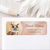 かわいいフクロウAIフォトスタイル ラベル (インサイチュ)