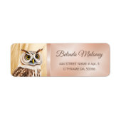 かわいいフクロウAIフォトスタイル ラベル (正面)