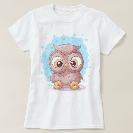 かわいいフクロウTシャツ Tシャツ (デザイン正面)