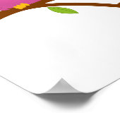 かわいいフクロオンブランチガールバースデーパーティバナー ポスター (角)