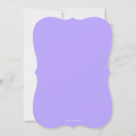 かわいいフクロガール女の子の赤ちゃんシャワー招待状紫ピンク 招待状 (裏面)