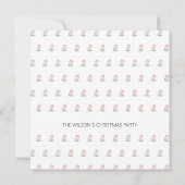 かわいいフクロサンタウォーターイラストレーション 招待状 (裏面)