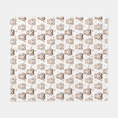 かわいいフクロパターンフリースブランケット フリースブランケット (正面(横))