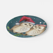 かわいいフクロムクリスマス紙プレート食器 ペーパープレート (アングル)