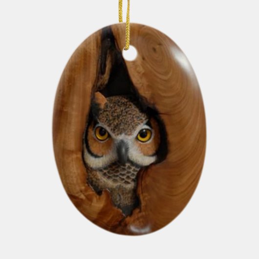 かわいいフクロムネストウッドランドクリスマス2022野生動物 セラミックオーナメント (裏面)