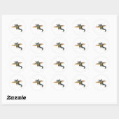 かわいいフクロモモンガのイラストステッカー ラウンドシール (シート)