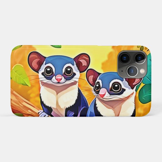 かわいいフクロモモンガ Case-Mate iPhoneケース (裏面(横))