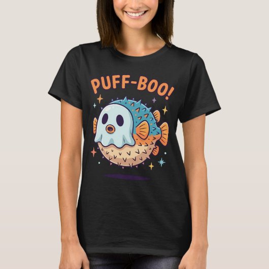 かわいいフグのおばけハロウィン Tシャツ (正面)