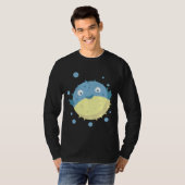かわいいフグ青 Tシャツ (正面フル)