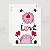 かわいいフジー、ハート、ラブポストカード ポストカード (正面/裏面)