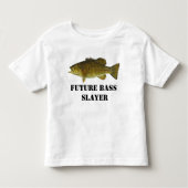 かわいいフューチャーベース層魚釣りベビーシャツ トドラーTシャツ (正面)