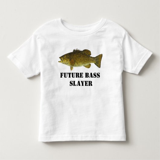 かわいいフューチャーベース層魚釣りベビーシャツ トドラーTシャツ (正面)