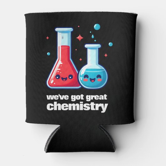 かわいいフラスコ&チューブ私たちは化学を持っ得てい素晴らしる 缶クーラー (正面)