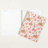 かわいいフラミンゴと熱帯の花 プランナー手帳 (ディスプレー)