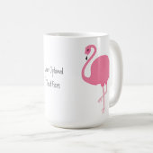 かわいいフラミンゴのカスタムな文字のマグ コーヒーマグカップ (正面右)