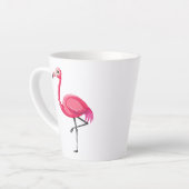 かわいいフラミンゴのキャラクター カフェラテマグ (左アングル)