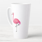 かわいいフラミンゴのキャラクター カフェラテマグ (左アングル)