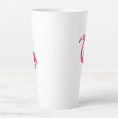 かわいいフラミンゴのキャラクター カフェラテマグ (正面)