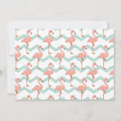 かわいいフラミンゴの夏のメッセージカード ノートカード (裏面)