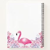 かわいいフラミンゴの手帳 ノートブック (裏面)