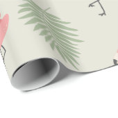 かわいいフラミンゴの赤ちゃんシャワー ラッピングペーパー (ロールコーナー)