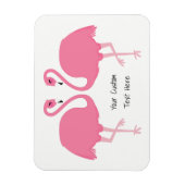 かわいいフラミンゴカスタム文字マグネット マグネット (縦)