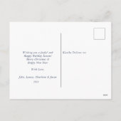 かわいいフラミンゴスのクリスマスフォトホリデー シーズンポストカード (裏面)