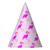 かわいいフラミンゴス-ハッピー パーティーハット (左)