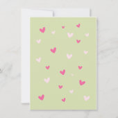 かわいいフラミンゴベビーシャワー招待状for Girl 招待状 (裏面)