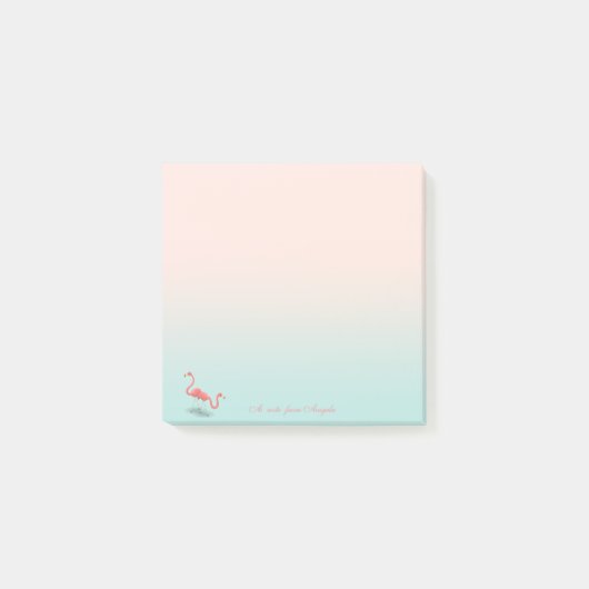 かわいいフラミンゴ ポストイット (正面)