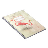 かわいいフラミンゴ《写真》ぼけ味パーソナライズされた- ノートブック (右側)