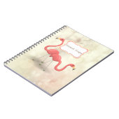 かわいいフラミンゴ《写真》ぼけ味パーソナライズされた- ノートブック (左側)