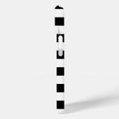 かわいいフラミンゴ、黒、白ストライプ色パーソナライズされた Case-Mate iPhoneケース (裏面 / 左)