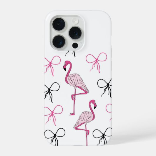かわいいフラミンゴ iPhoneケース (裏面)