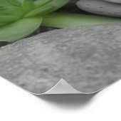 かわいいフラワーガーデンカエル部分色 ポスター (角)