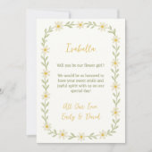 かわいいフラワーガール提案水カラーデイジー カード (正面)