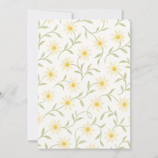 かわいいフラワーガール提案水カラーデイジー カード (裏面)