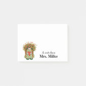 かわいいフラワーガール格言パーソナライズされたノート ポストイット (正面)