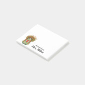 かわいいフラワーガール格言パーソナライズされたノート ポストイット (アングル)