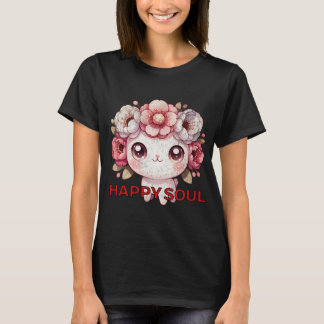かわいいフラワーキャラクター「ハッピーソウル」 Tシャツ
