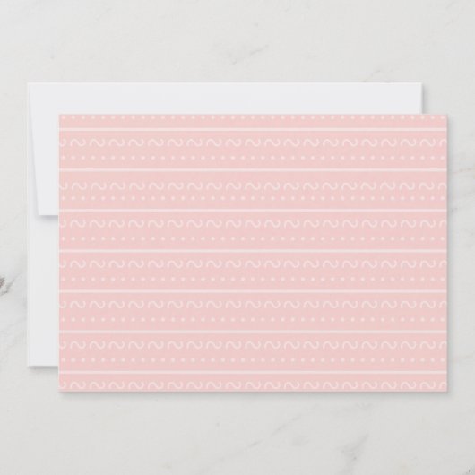 かわいいフラワークラウン&ラマガールベビーシャワー 招待状 (裏面)