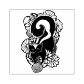 かわいいフラワースカンク ラバースタンプ (インプリント)