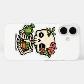 かわいいフラワースケルトンガーデナーステッカー Case-Mate iPhoneケース (裏面 (横))