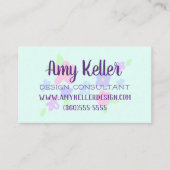 かわいいフラワーズパステル 名刺 (正面)