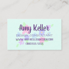かわいいフラワーズパステル 名刺