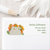 かわいいフラワーズ差出人住所ラベル ラベル (インサイチュ)