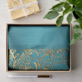 かわいいフラワーヘナ手描きデザイン 薄葉紙 (ギフト)