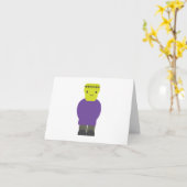 かわいいフランケンシュタインの怪物 カード (黄色い花)